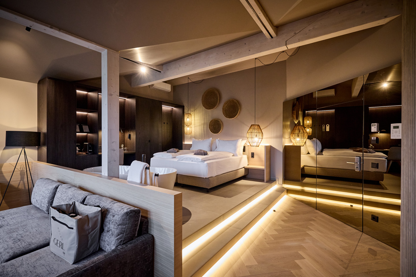 Hotelzimmer, Architekturaufnahmen Hotel Gerl in Salzburg Wals