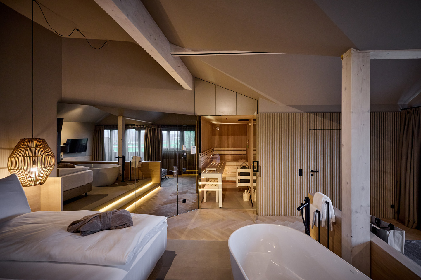 Hotelzimmer, Architekturaufnahmen Hotel Gerl in Salzburg Wals