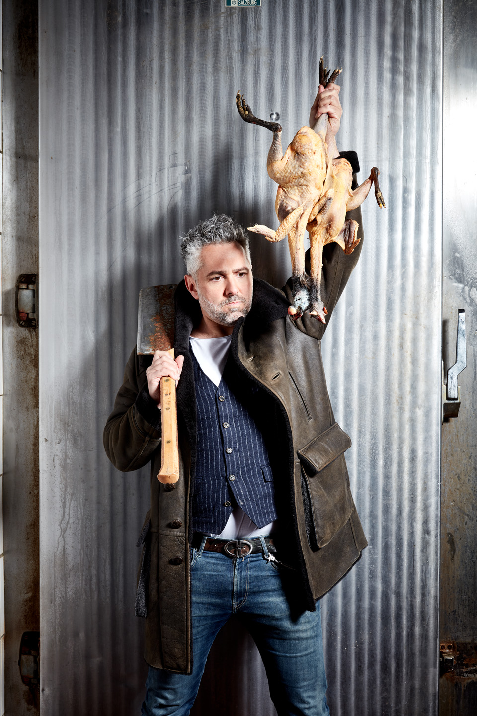 Roland Trettl mit Gans