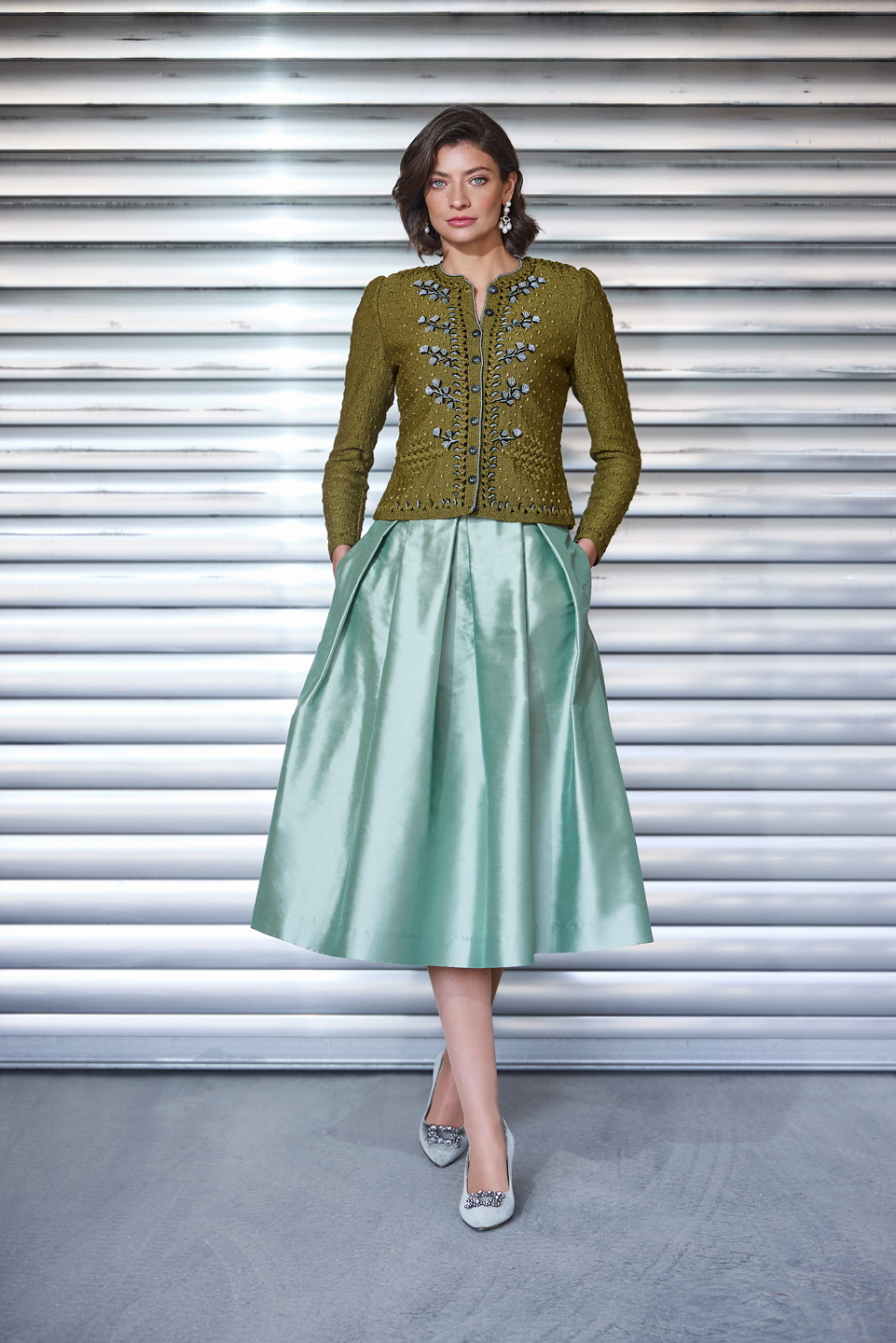 Fashion Shooting für das Trachtenmode Label Stassny in Salzburg. Model trägt hochwertige Trachtenmode